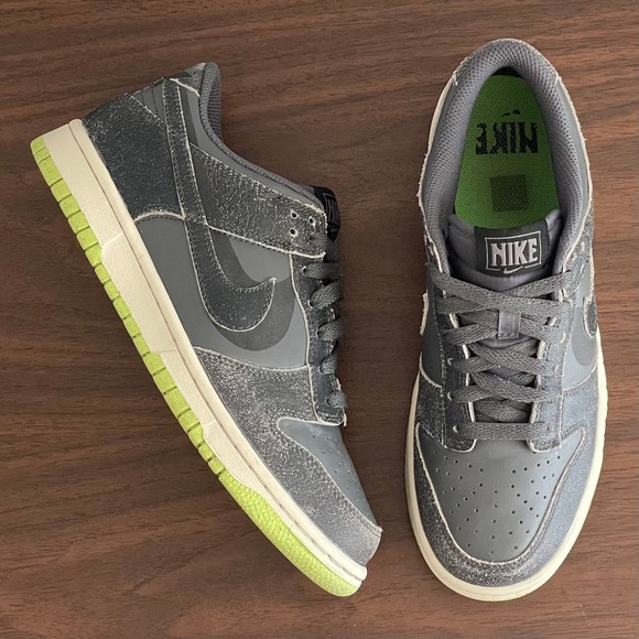 Nike Dunk Low GS SE 'Halloween' Womens 8 Iron Grey/Phantom/Ghost Green Retro Y2K - Picture 1 of 11